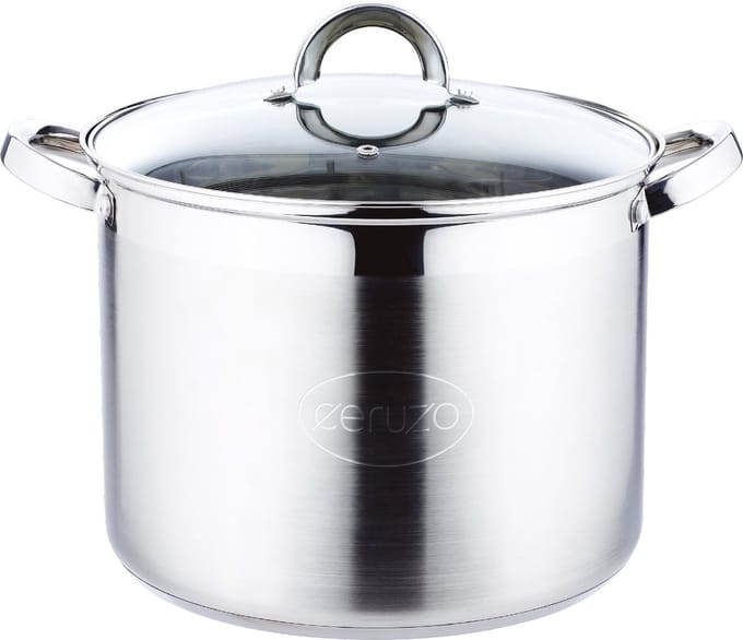 Ceruzo Soeppan 12L – RVS Pan 28 cm – Inductie – Met Deksel -Stamppot Pan