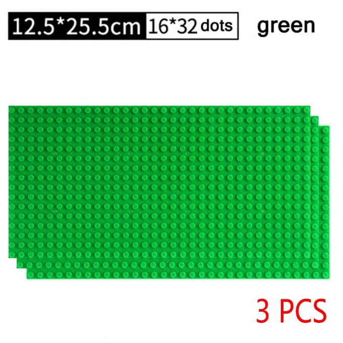 3 PIÈCES Plaques de Base Classiques Blocs 32x32 32x16 Points Plaques de Base de Construction Briques Assemblage Route de Ville MOC Friends Jouets de Ville green