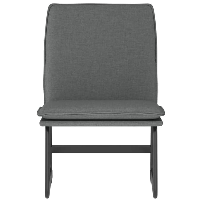 vidaXL - Loungestoel - 52x75x76 - cm - stof - donkergrijs