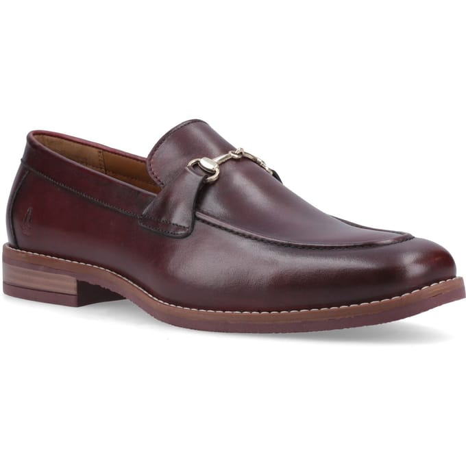Hush Puppies Moses Leren Heren Bordeaux Instappers