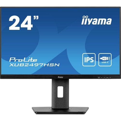 iiyama ProLite XUB2497HSN-B2 - 24 inch - Full HD - IPS - USB-Hub (5x) - USB-C Dock