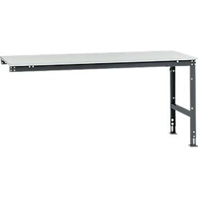 Manuflex AU6127.7016 Werk aanschuiftafel universele standaard met kunststof plaat, bxdxh = 2000 x 1000 x 760-870 mm Antraciet