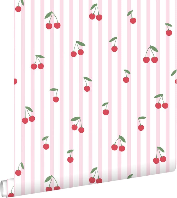 ESTAhome behang kersen licht roze - 50 x 900 cm - 131654