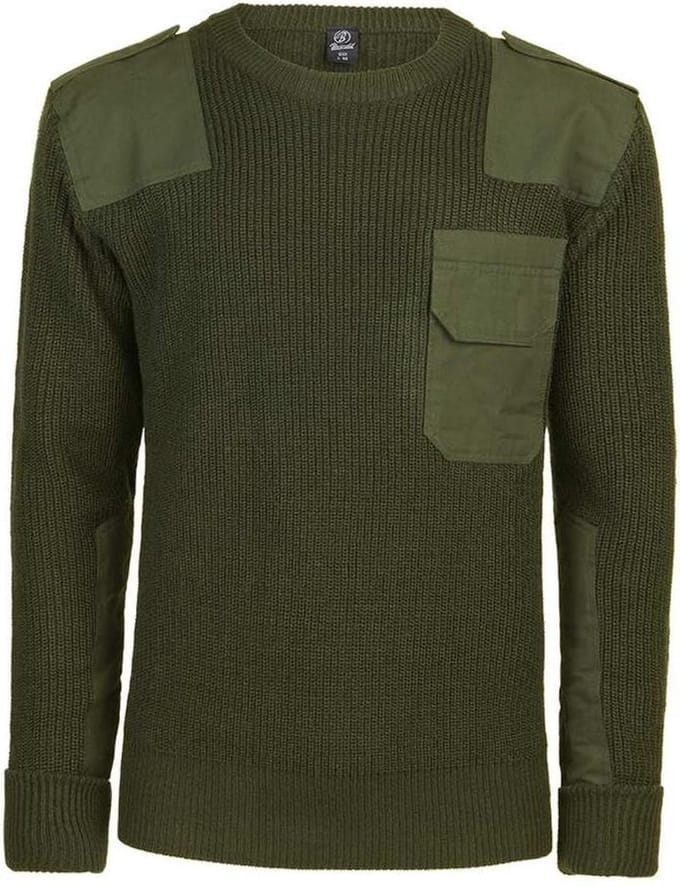 Brandit BW Pullover Gebreide trui olijf XL - Polyester - Basics