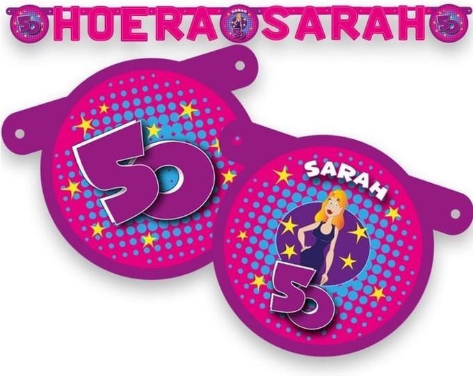 Paperdreams - Sarah - Letterslinger 'Hoera ' (140cm)