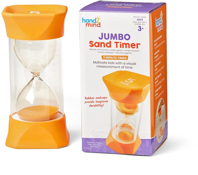 Learning Resources zandloper oranje 5 minuten educatief speelgoed. - 3+