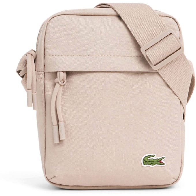 LACOSTE schoudertas Neocroc Vertical Camera Bag Simply Taupe