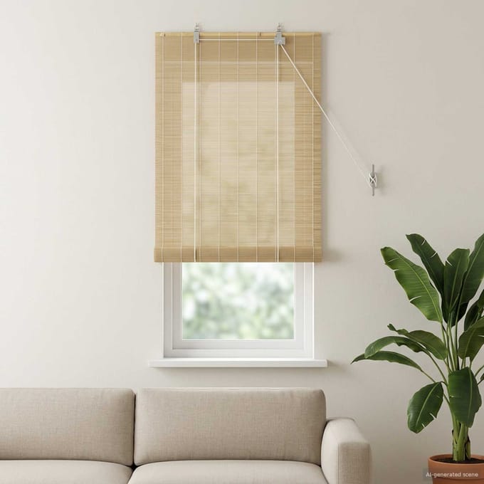 vidaXL - Rolgordijn - Naturel - 60 - x - 160 - cm - Bamboe