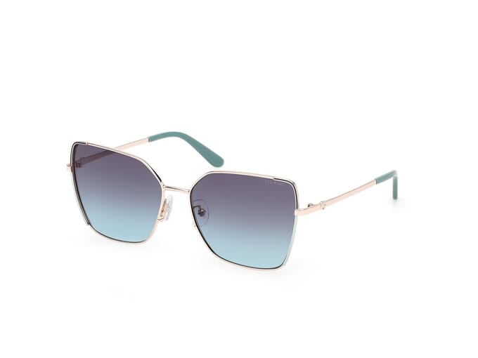 Guess Zonnebril Met Goudkleurig Montuur En Blauwe Kleurverloop