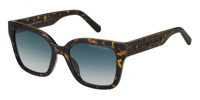 Marc Jacobs Vierkante Dames Shiny Donker Havana Blauwe Gradiënt MARC 658/S