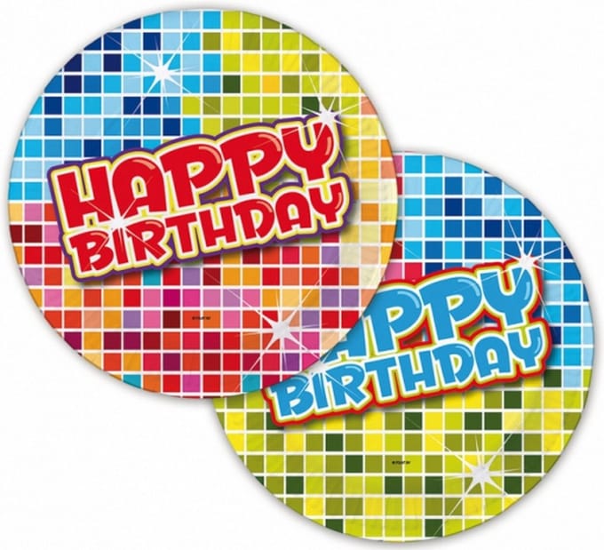 Happy Birthday party bordjes 6 stuks
