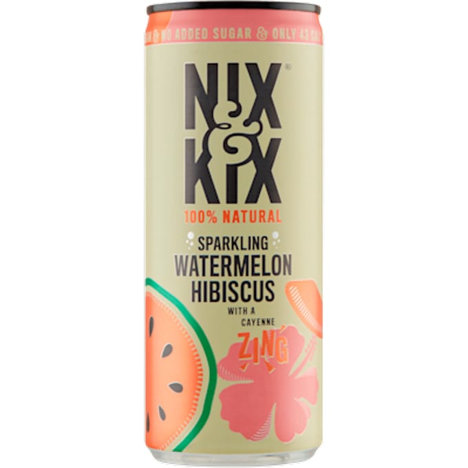 Nix & Kix Watermelon hibiscus blikje 250 ml
