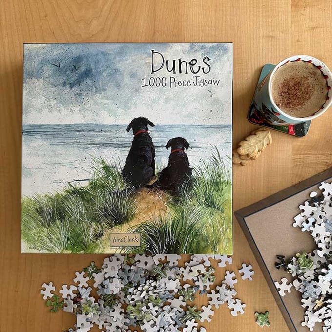 Alex Clark Puzzel 1000 stukjes Dunes ~ Honden aan Zee
