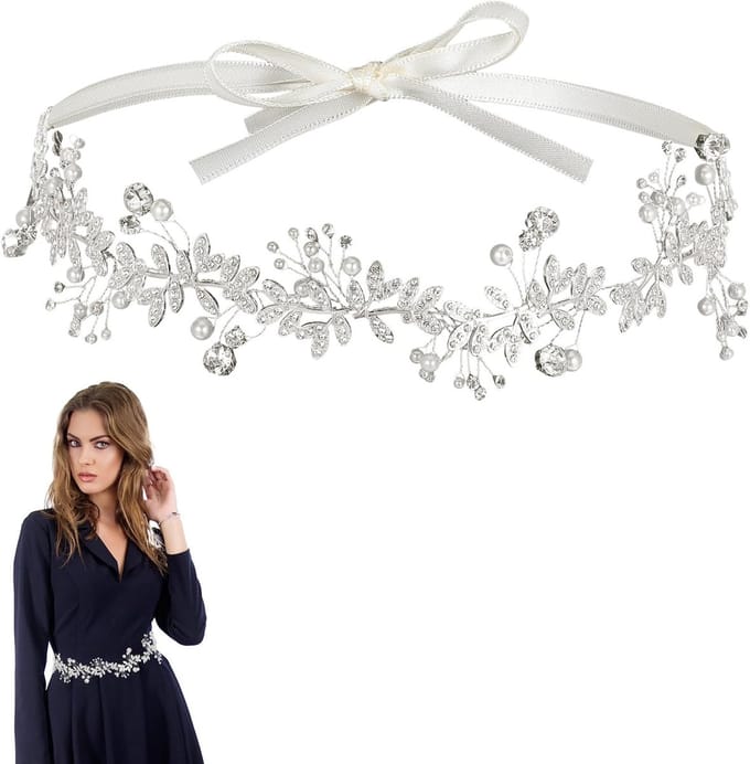 Bruiloft Riem - Bruids Accessoire - Feestelijke Look - Glitterende Kristallen - 230 cm - Wit