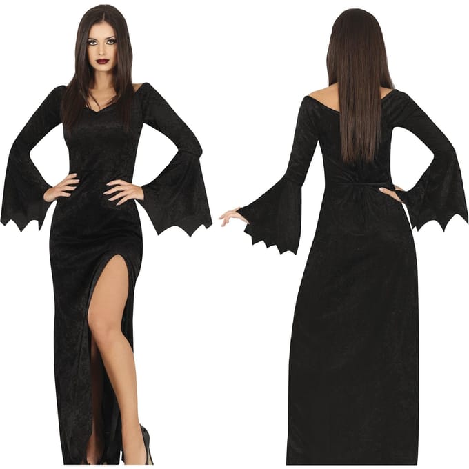 Kostuum Gotische Dame Halloween 36-38 (S) black