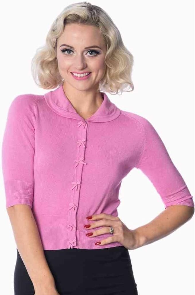 Dancing Days - April Cardigan - M - Roze