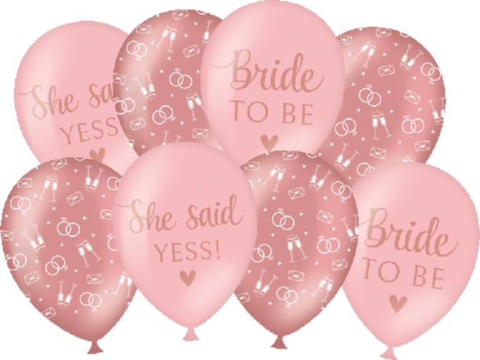 Bride To Be Ballonnen - Rosé - 8 stuks