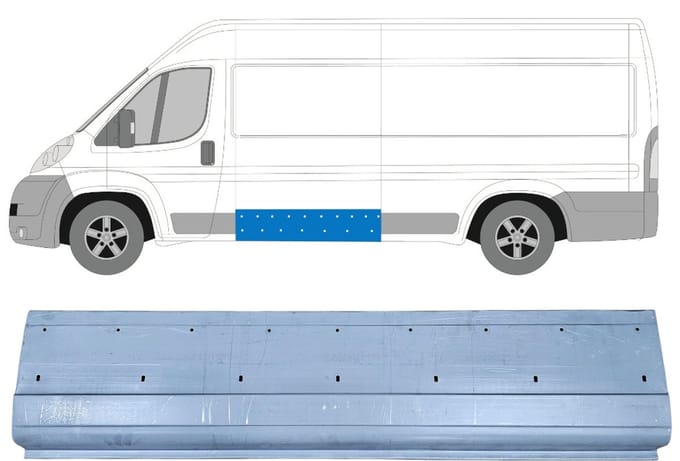 Plaatwerkdeel zijpaneel voor Citroen Jumper 2006-2026 / Links