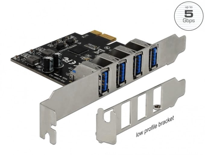 Delock USB 3.0 PCI Express Card with 4 x external Type-A female