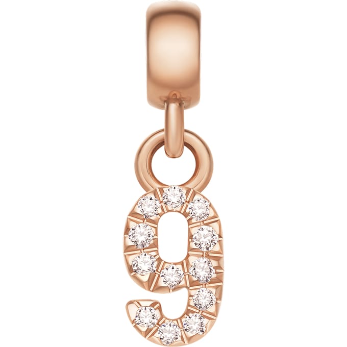 Daniel Wellington DW Charm Number 9 Rose Gold