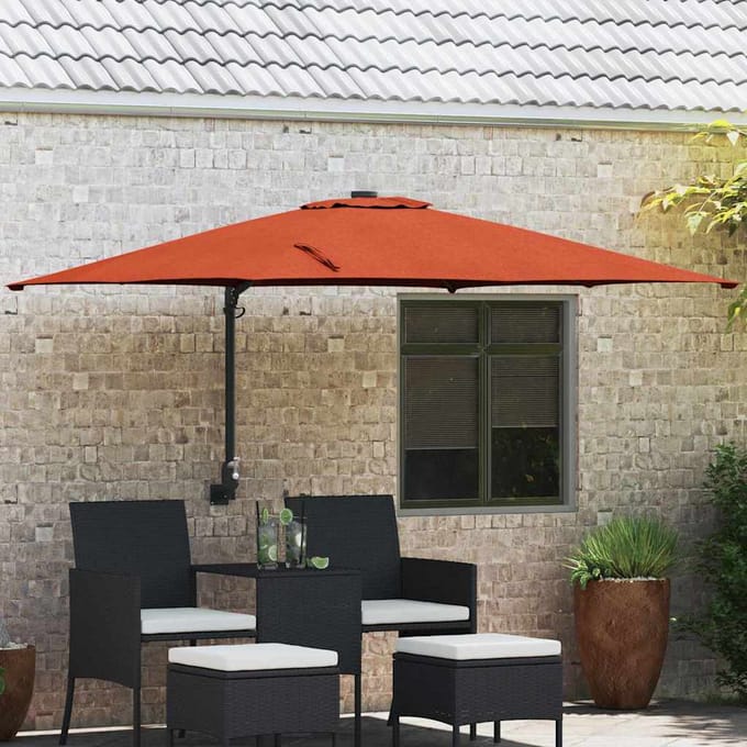 vidaXL - Tuinparasol - 248,5 - x - 247,5 - x - 160 - cm - Polyester - en - Staal