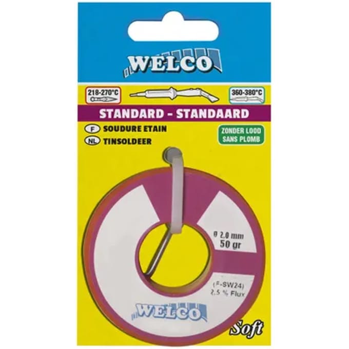 Welco Tinsoldeer Zonder Lood 2mm 100gr