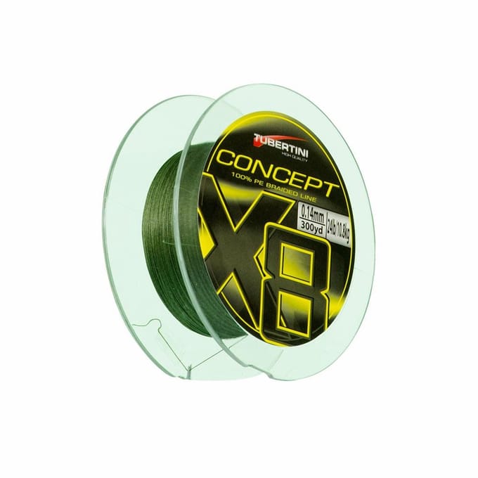 Tubertini Concept X8 Gevlochten Vislijn 275 M Groen 0.400 mm