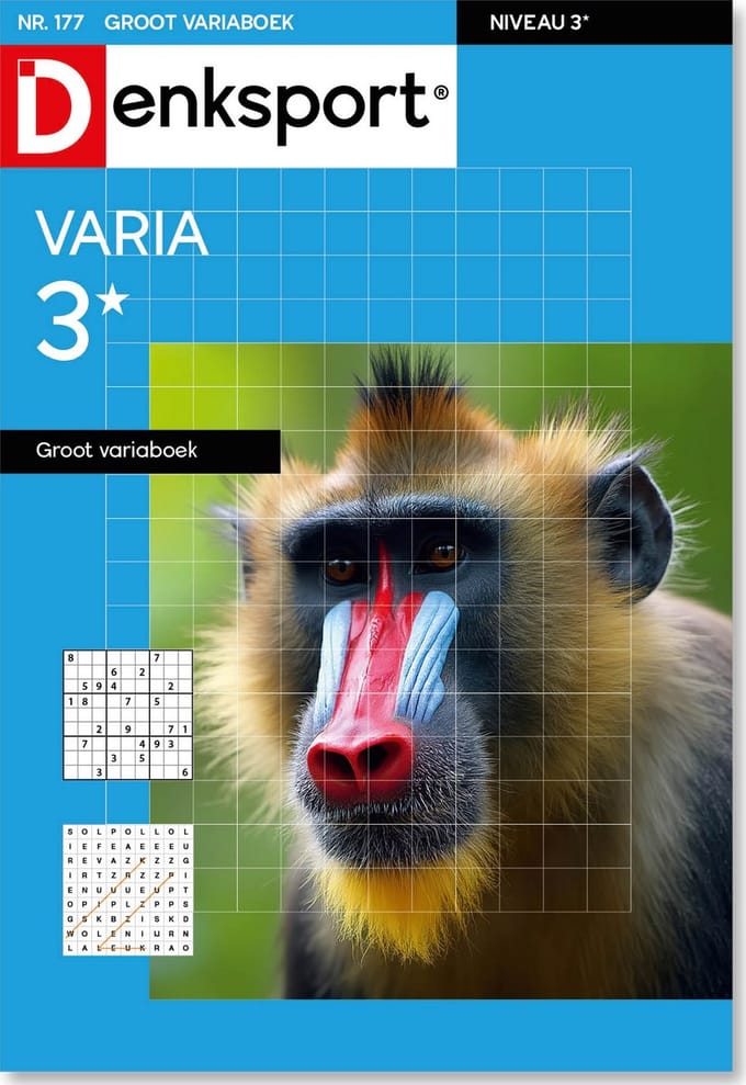 Denksport Puzzelboek Varia 3* groot variaboek, editie 177