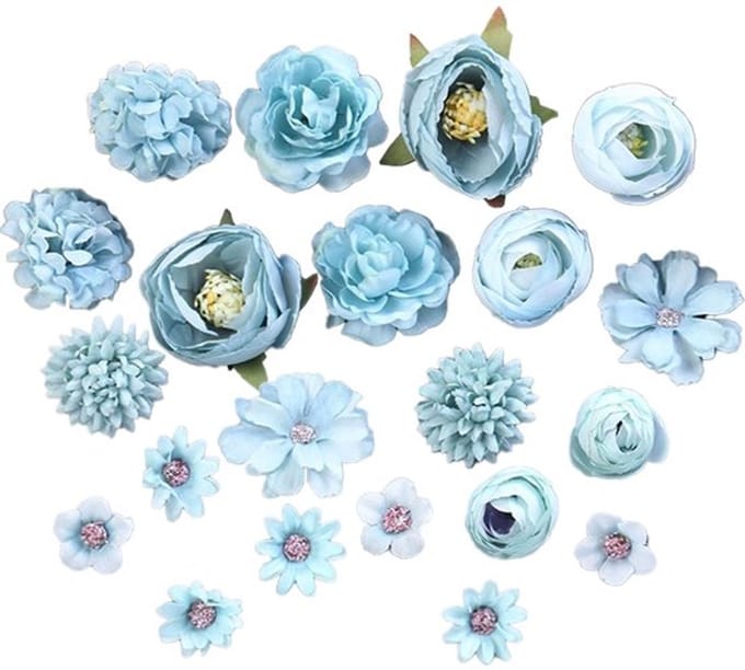 Solidchoice - Set van 21 decoratieve kunstbloemen - Perfect voor bruiloften en decoratie
