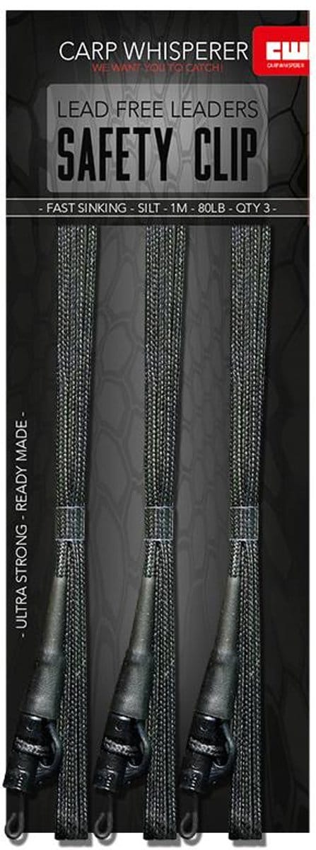 Carp Whisperer - Safety Clip Leaders - 3 stuks - Silt