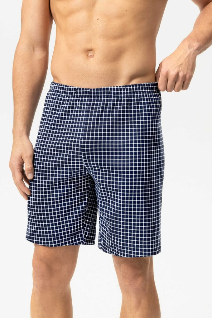 Korte broek Serie White Check Yacht Blue