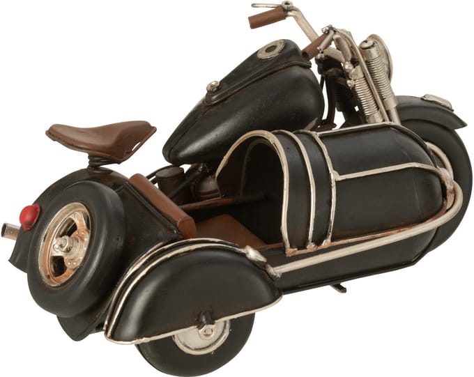 J-Line decoratie Moto Antique - metaal - zwart