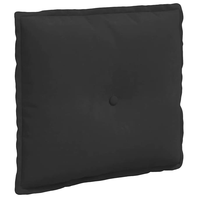 vidaXL - Rugkussen - Zwart - 50 - x - 45 - cm - Microvezel - Stof