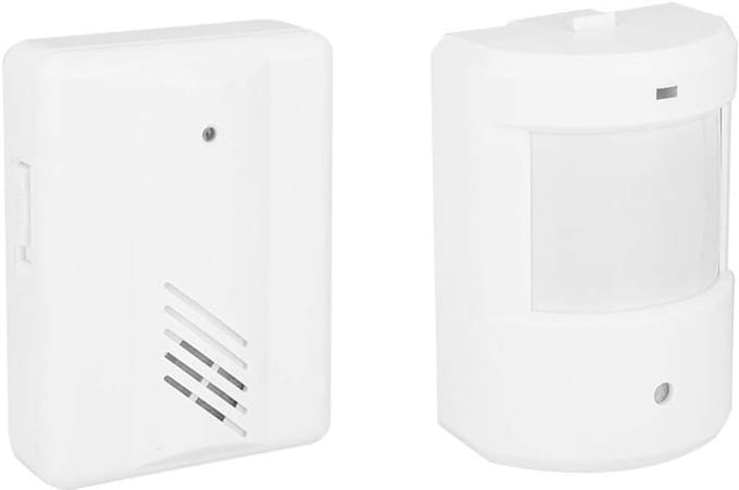 Draadloos Deurbelalarm - Infrarood Sensor - Toegangsbeveiliging - 100 Meter Bereik - 11x9x9 cm - Wit