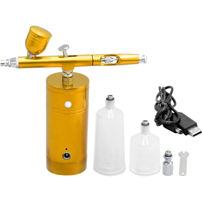 Oplaadbare USB Airbrush Kit Draagbare Airbrush Compressor Spuitpomp Handheld Airbrush Pistool voor FX Make-up Tatoeage Schilderen Hydraterend
