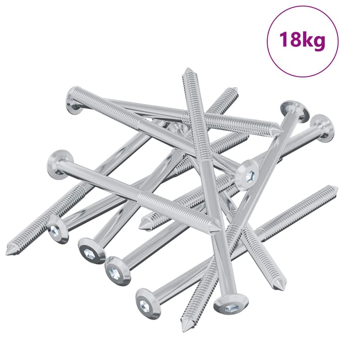 vidaXL Schroef 1000 pcs Zilver M6 x 100 mm Staal
