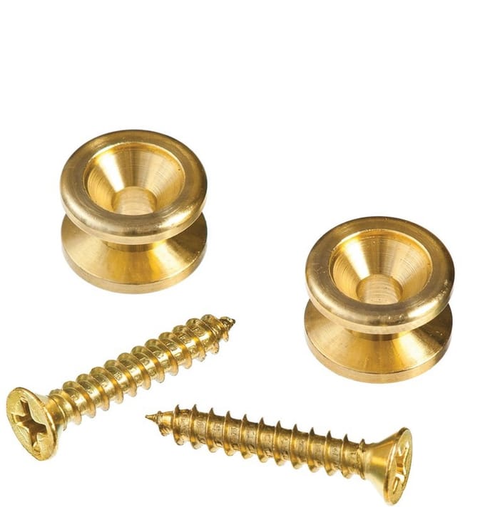 D'Addario PWEP302 Strappins / Strap Buttons Messing (Set van 2)