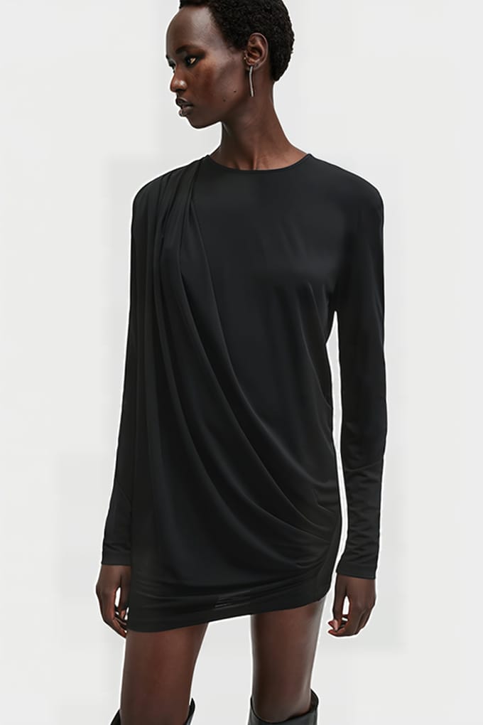 AllSaints Devin Dress Black Größe: 2 | Minikleider Outlet | Damen | Schwarz