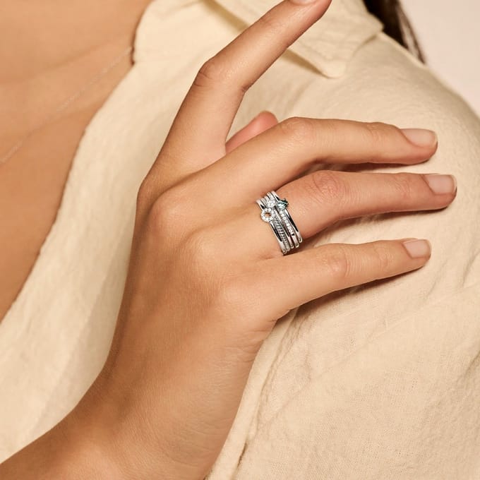 Blush 1201WZI/50 - Dames - Ring - Witgoud - Maat 50