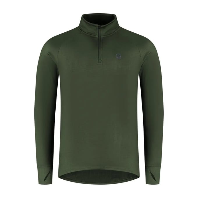 Rogelli Essential Heren Hardloopshirt - Lange Mouw - Duimgat - Groen