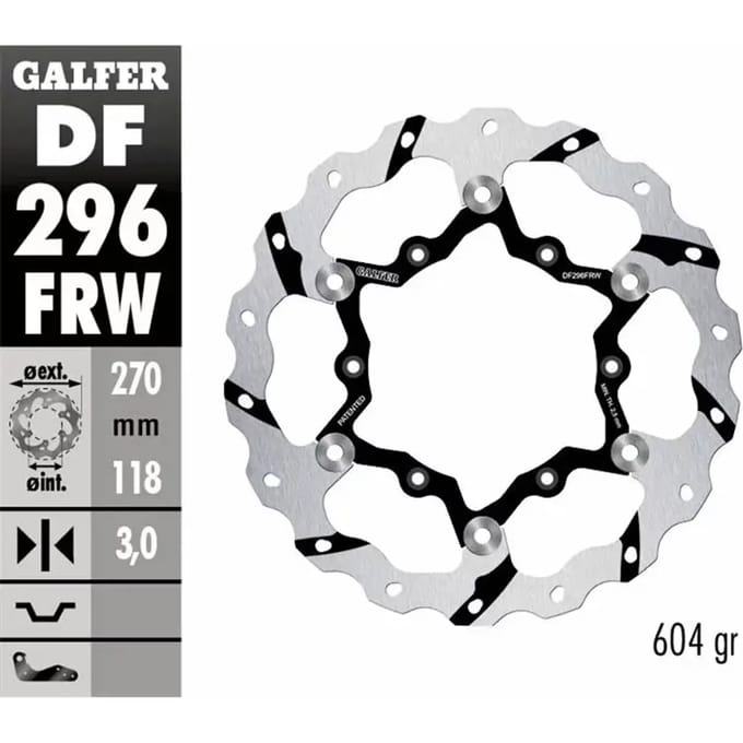 Zwevende remschijf voor Galfer Wave Tsunami YZ/YZF 250 21-