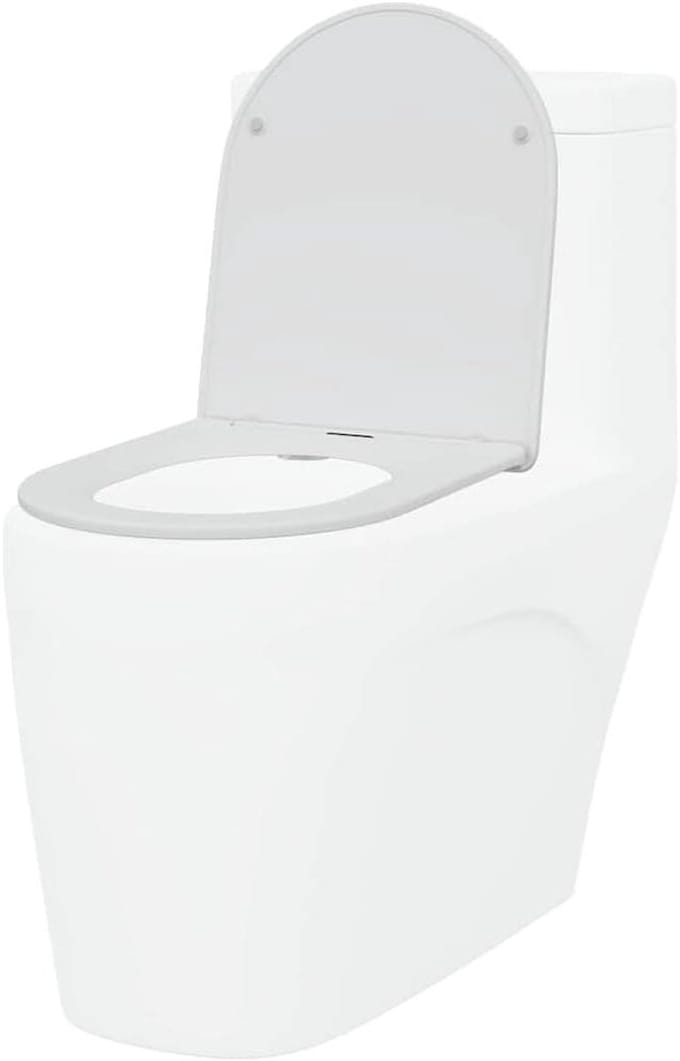 Toiletzitting - Zitplaats - Badkamer Upgrade - Zachtsluitend Mechanisme - 47 x 36 cm - Wit
