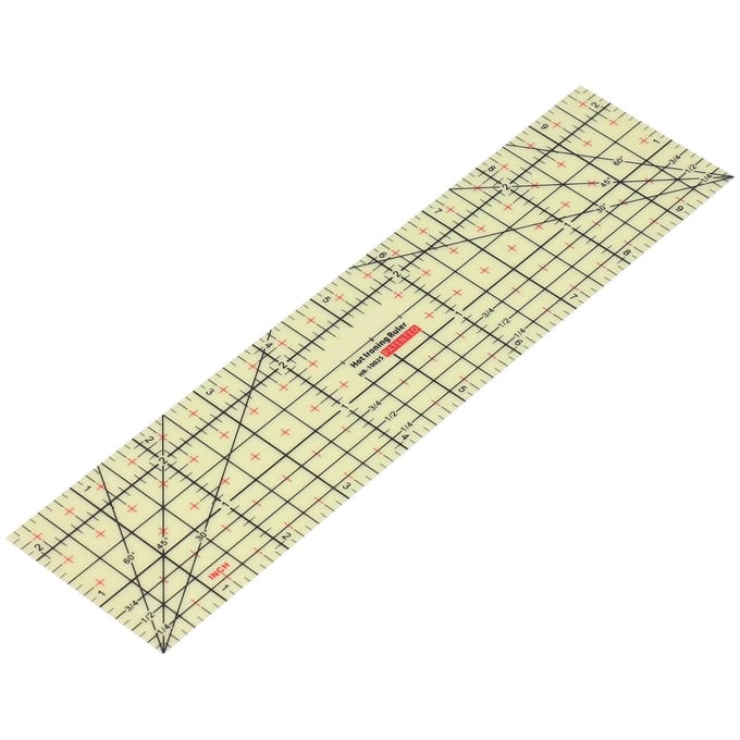 Stoffen Quiltliniaal Plastic Hittebestendig Hete Strijken Meetliniaal voor Strijkijzer Thuis beige