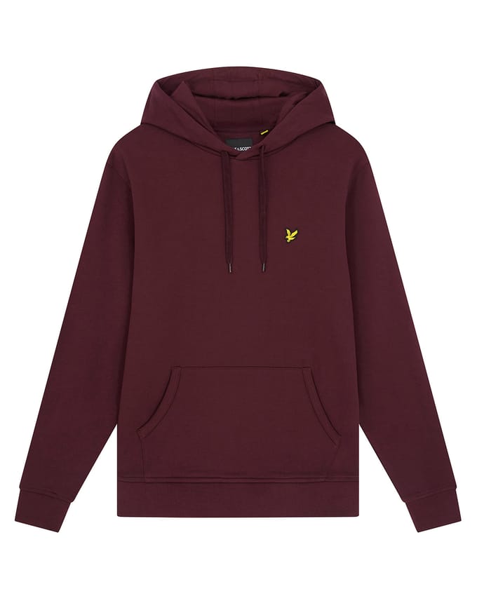 Lyle & Scott pullover hoodie in bordeauxrood