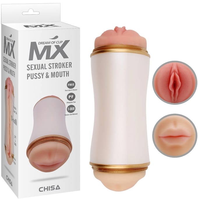 MX - Sexual Stroker Pussy & Mouth Masturbation Cup Masturbator