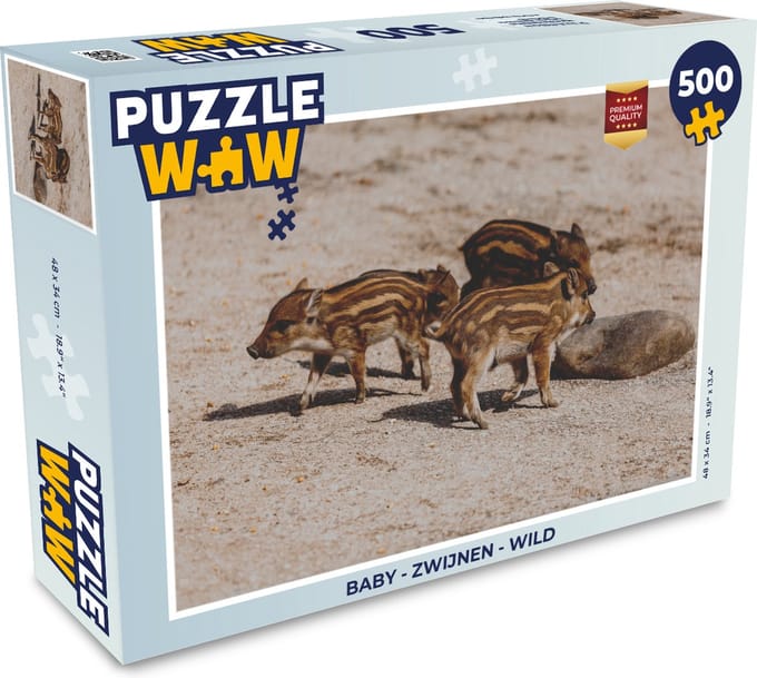 Puzzel Baby - Zwijnen - Wild - Legpuzzel - Puzzel 500 stukjes
