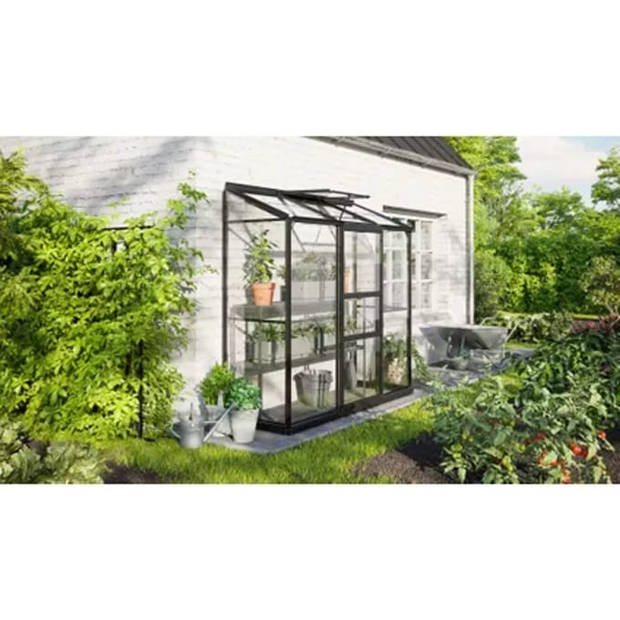 Vitavia Tuinkas Ida 1300 - Veiligheidsglas 3mm - Zwart - 193x69x182cm