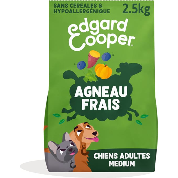Edgard & Cooper Medium Adult Hond Lam graanvrij - 2,5 kg