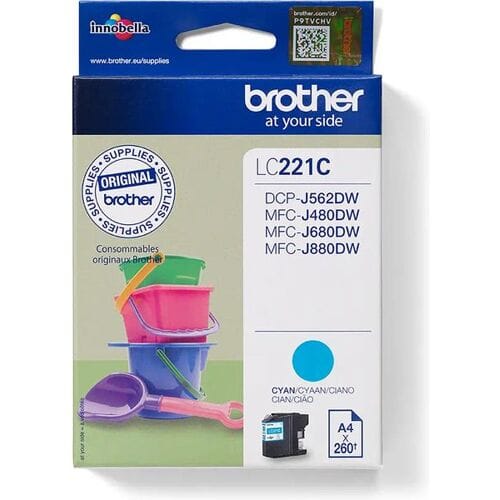 Brother Inktcartridge LC-221C Cyaan
