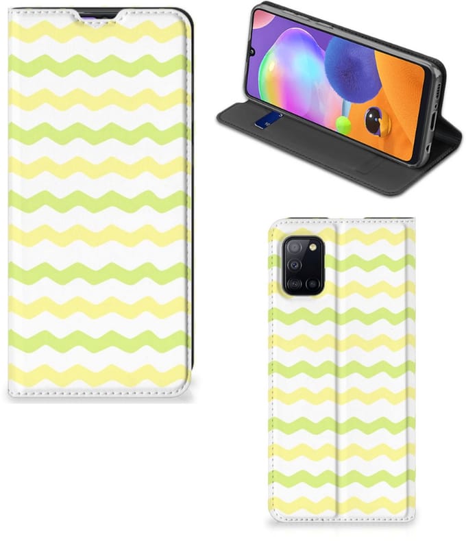 Samsung Galaxy A31 Hoesje met Magneet Waves Yellow